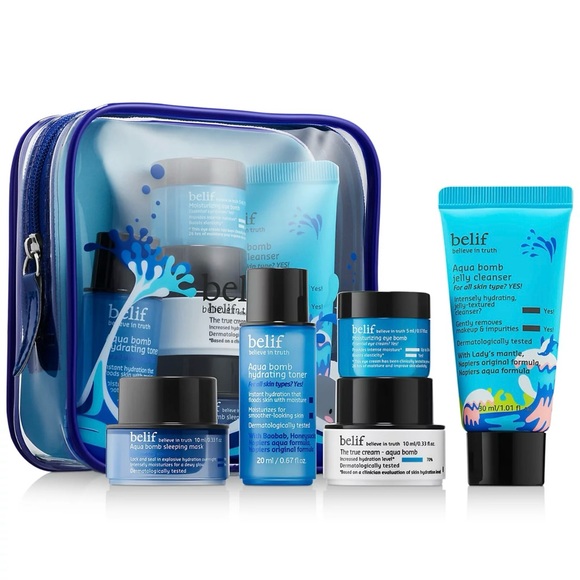 NWT Belif 6-Pc. Aqua Hydration Rescue Set, TSA Approved Travel Kit - Picture 1 of 4